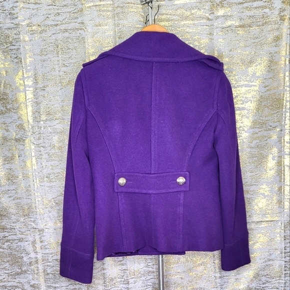 Michael Kors purple double breastfed  pea coat size Small - Picture 2 of 9